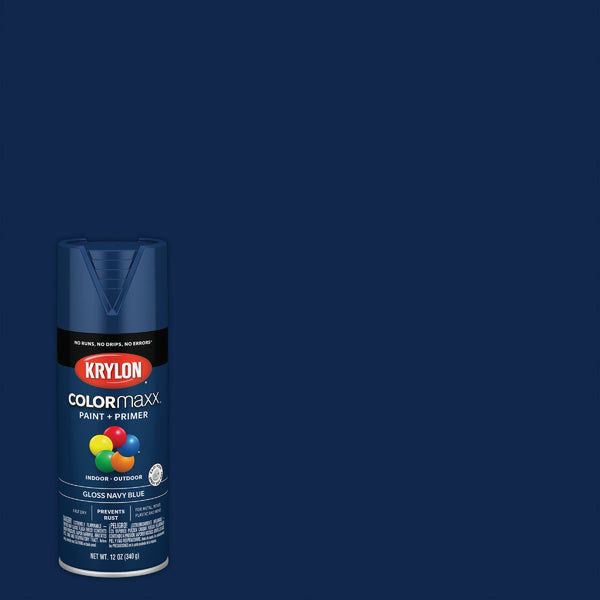 Krylon ColorMaxx 12 Oz. Gloss Spray Paint, Navy Blue