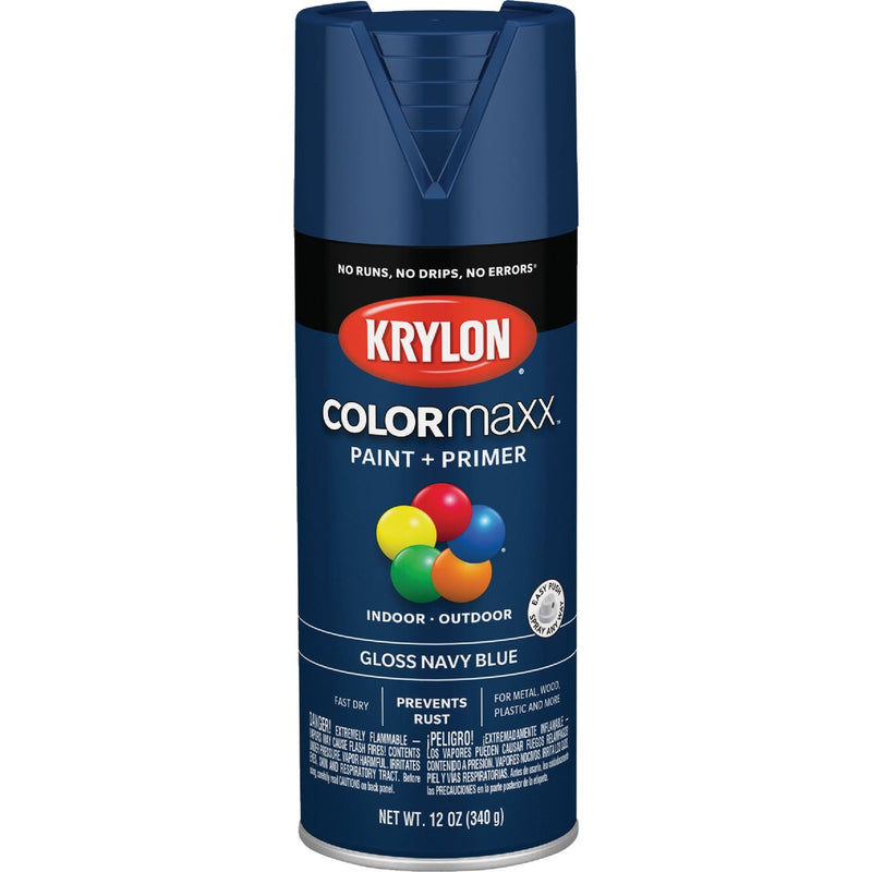 Krylon ColorMaxx 12 Oz. Gloss Spray Paint, Navy Blue