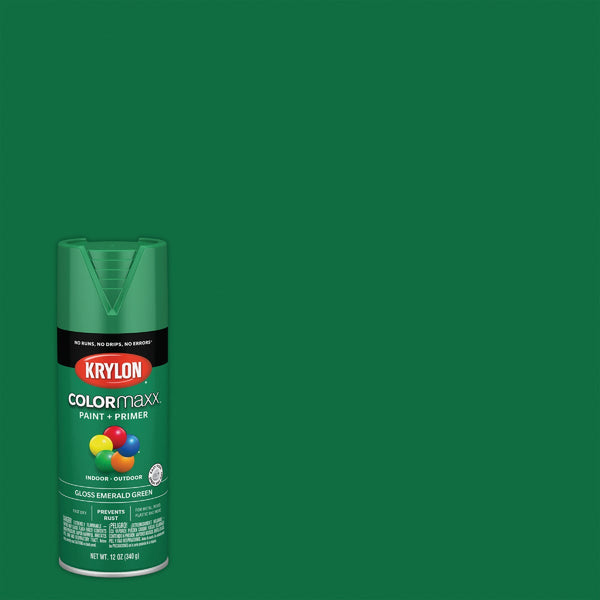 Krylon ColorMaxx 12 Oz. Gloss Spray Paint, Emerald Green