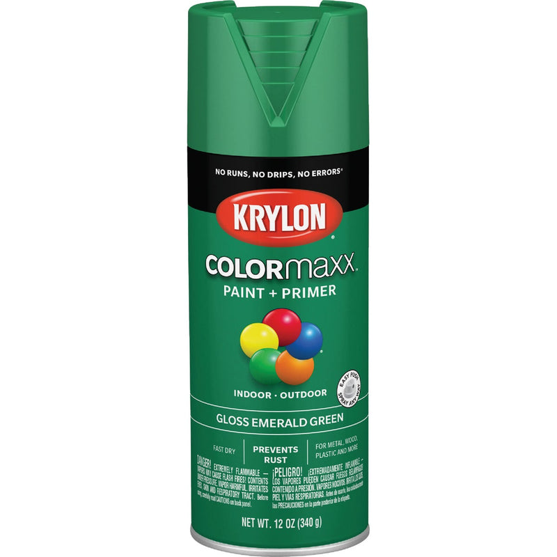 Krylon ColorMaxx 12 Oz. Gloss Spray Paint, Emerald Green