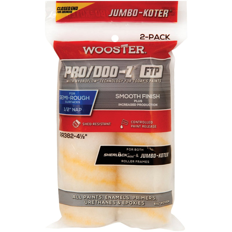 Wooster Jumbo-Koter Pro/Doo-Z FTP 4-1/2 In. x 1/2 In. Woven Paint Roller Cover (2-Pack)