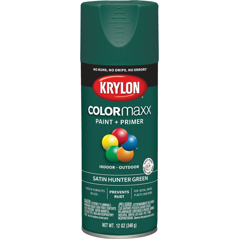 Krylon ColorMaxx 12 Oz. Satin Spray Paint, Hunter Green