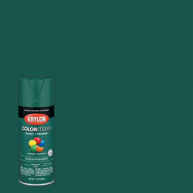 Krylon ColorMaxx 12 Oz. Satin Spray Paint, Hunter Green