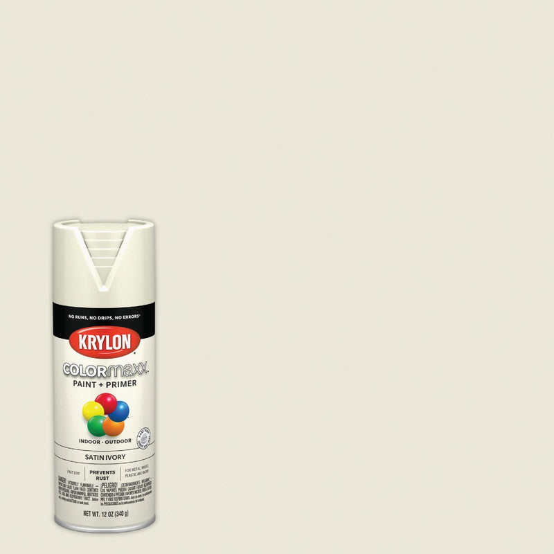 Krylon ColorMaxx 12 Oz. Satin Spray Paint, Ivory