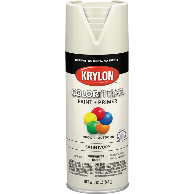 Krylon ColorMaxx 12 Oz. Satin Spray Paint, Ivory