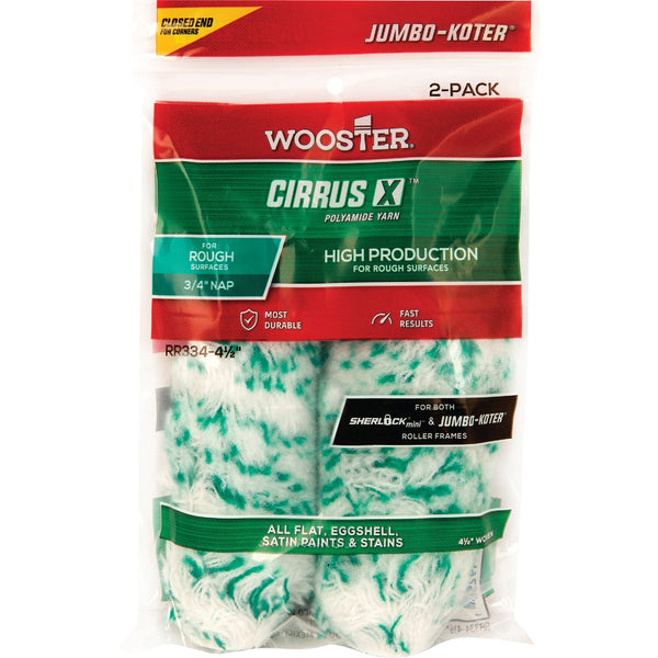 Wooster Jumbo-Koter Cirrus X 4-1/2 In. x 3/4 In. Yarn Paint Roller Cover (2-Pack)