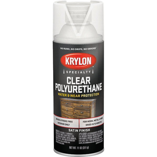 Krylon Satin Clear Spray Polyurethane,  11 Oz.