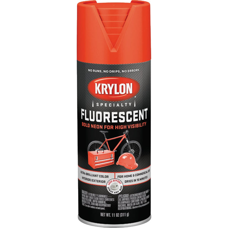 Krylon 11 Oz. Fluorescent Spray Paint, Red-Orange