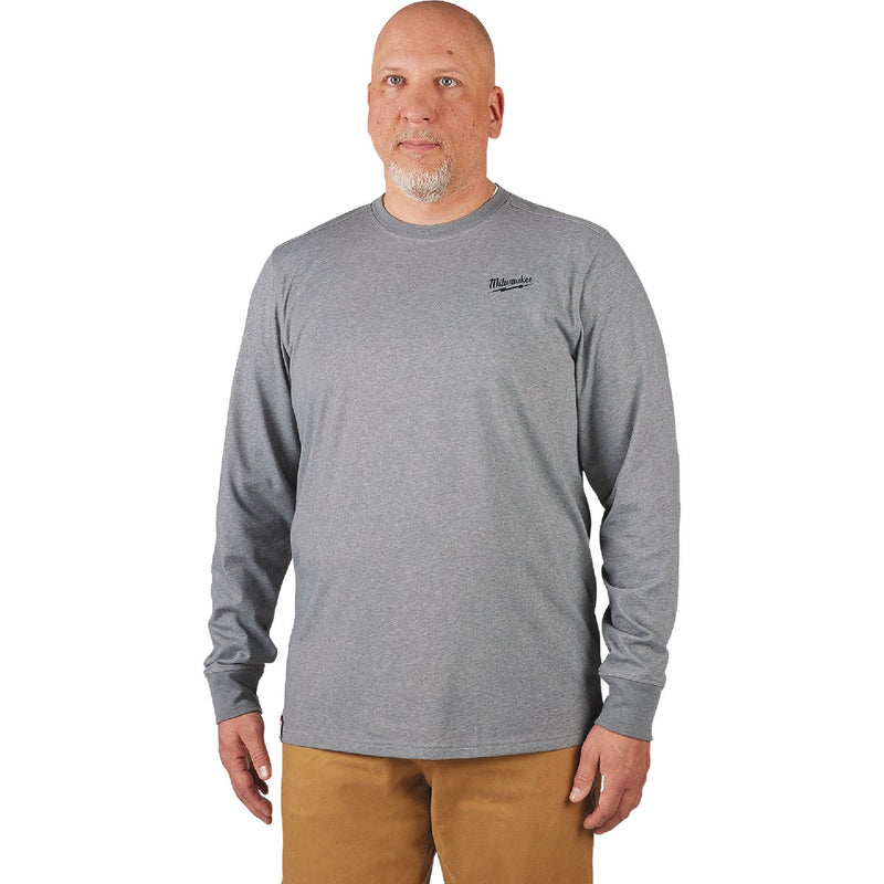 Milwaukee XL Gray Long Sleeve Unisex Hybrid Work Shirt