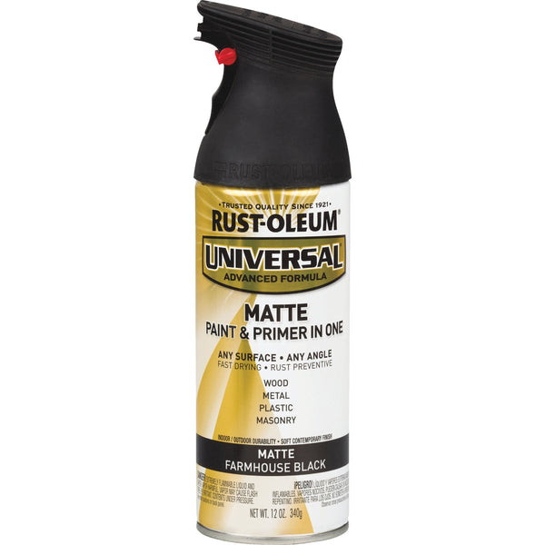 Rust-Oleum Universal 12 Oz. Matte Farmhouse Black Paint