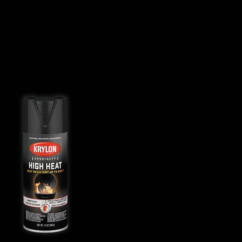 Krylon Flat Black 12 Oz. High Heat Spray Paint