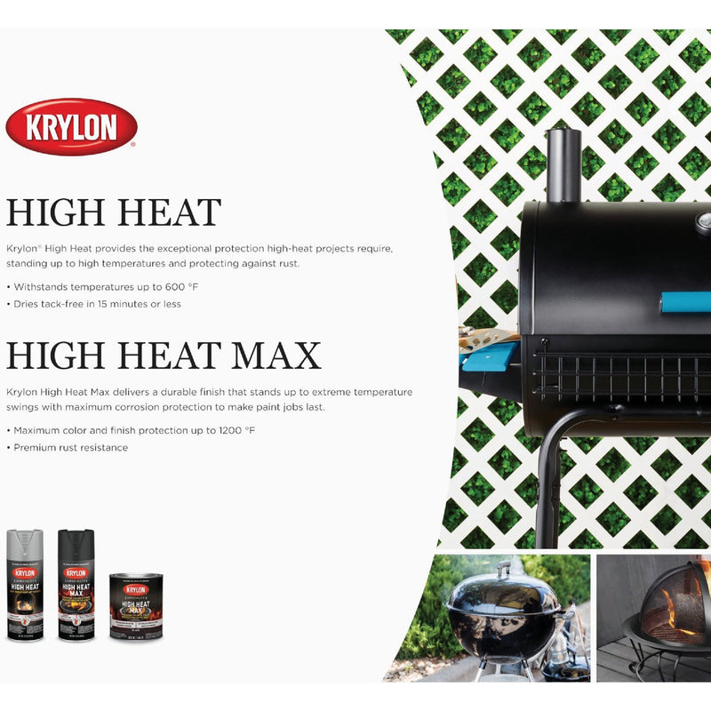 Krylon Flat Black 12 Oz. High Heat Spray Paint