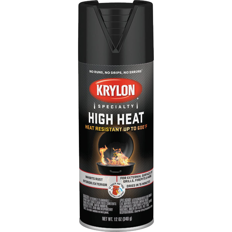 Krylon Flat Black 12 Oz. High Heat Spray Paint