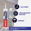 LOCTITE POLYSEAMSEAL 10 Oz. White Adhesive Caulk
