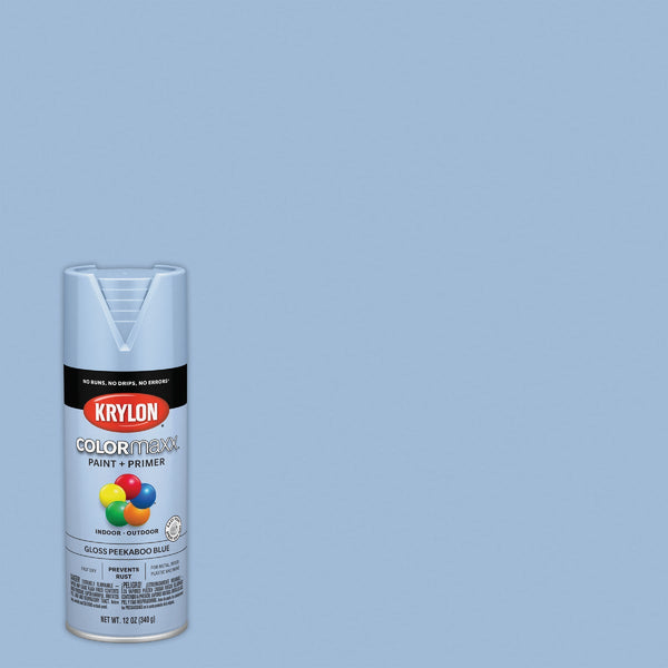 Krylon ColorMaxx 12 Oz. Gloss Spray Paint, Peekaboo Blue