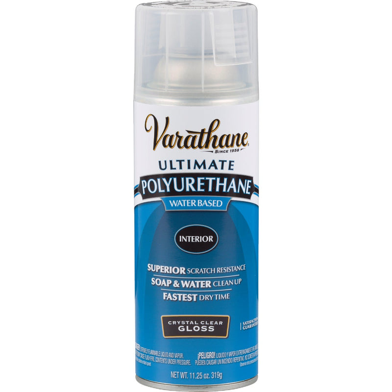 Varathane Gloss Clear Interior Water-Based Spray Polyurethane, 11.25 Oz.