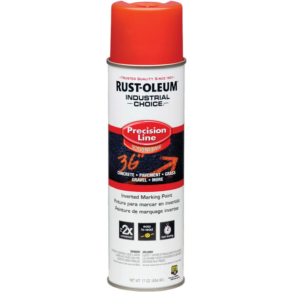 Rust-Oleum Industrial Choice Fluorescent Red 17 Oz. Inverted Marking Spray Paint