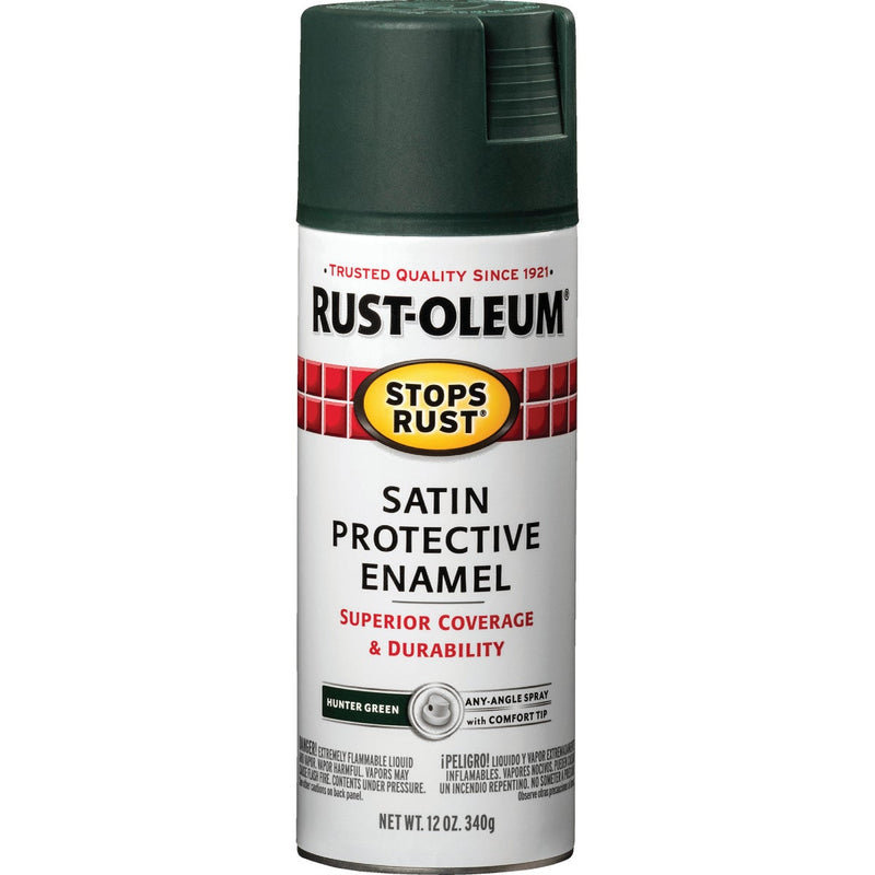 Rust-Oleum Stops Rust Decor 12 Oz. Satin Spray Paint, Hunter Green