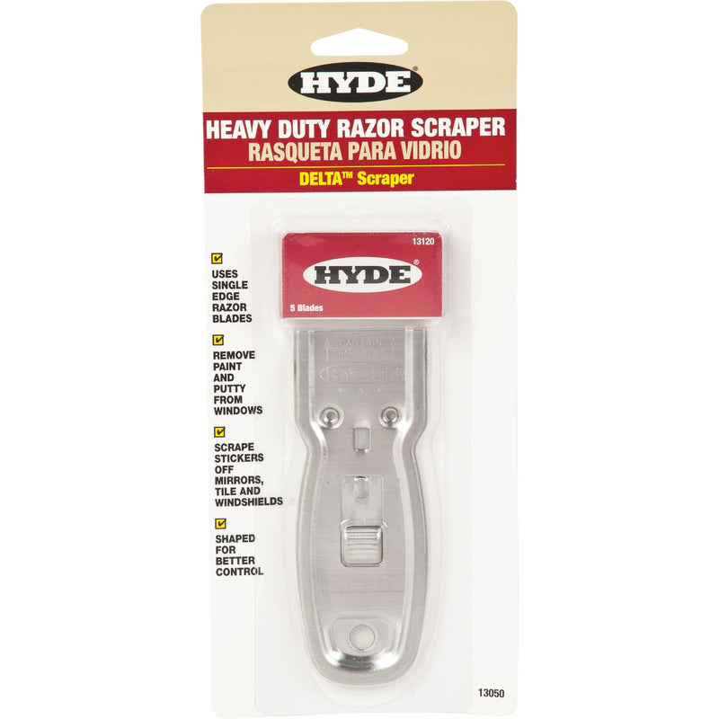 Hyde Delta Heavy Duty Retractable Razor Scraper with 5 Blades