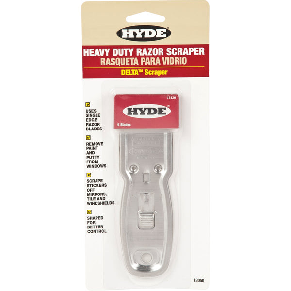 Hyde Delta Heavy Duty Retractable Razor Scraper with 5 Blades