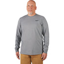 Milwaukee 2XL Gray Long Sleeve Unisex Hybrid Work Shirt