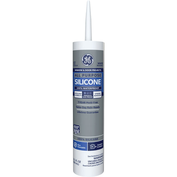 GE Window & Door All-Purpose Sealant, White, 10.1 Oz. Cartridge