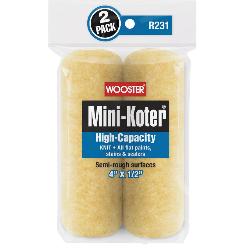 Wooster Mini-Koter 4 In. x 1/2 In. Knit Roller Cover (2-Pack)
