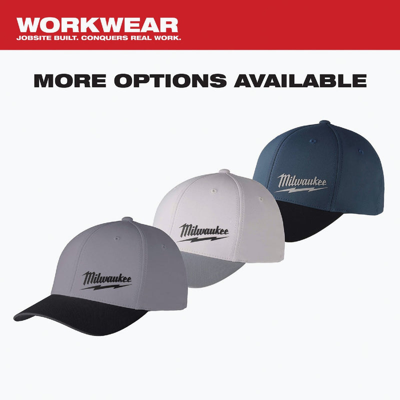 Milwaukee Workskin Gray Performance Fitted Hat, Large/XL