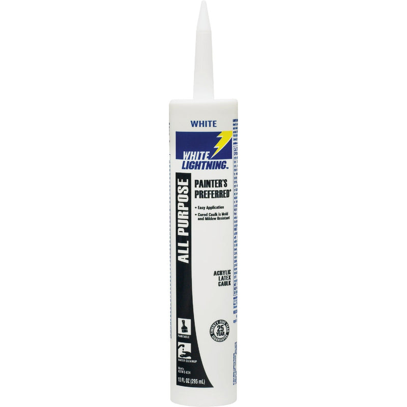 White Lightning Painter's Preferred 10 Oz. White Acrylic Latex Caulk