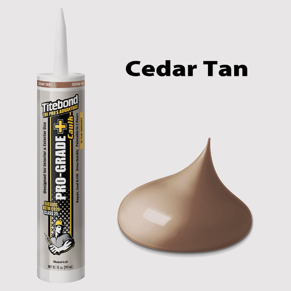 Titebond Pro-Grade Plus 10.1 Oz. Silicone Caulk, Cedar Tan