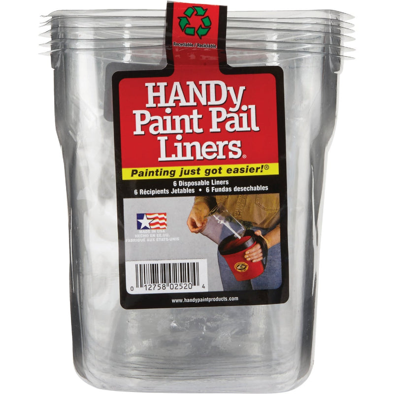 HANDy 1 Qt. Clear Paint Pail Liner (6-Pack)