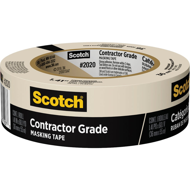 Scotch 1.41 In. x 60.1 Yd. Contractor Grade Masking Tape