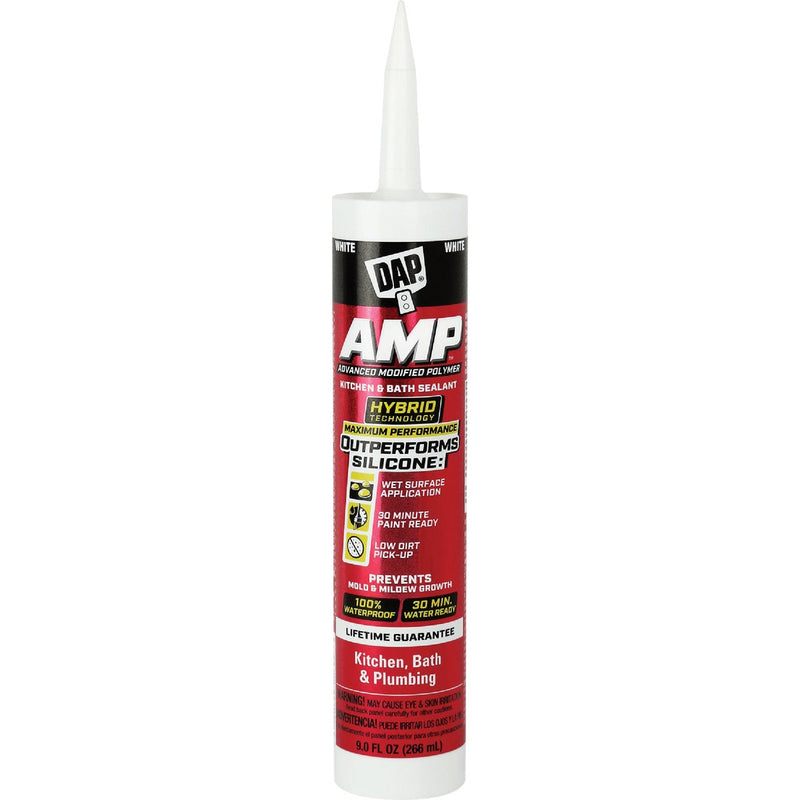 DAP AMP 9 Oz. Advanced Modified Polymer
Kitchen, Bath & Plumbing Sealant, White