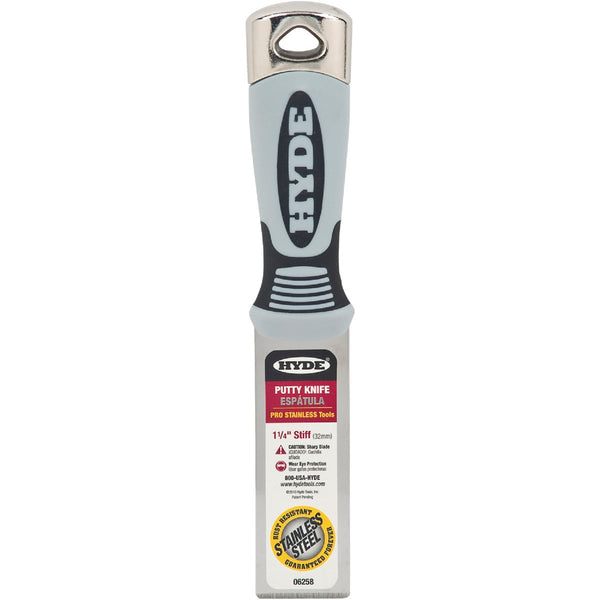 Hyde Pro Stainless Series 1-1/4 In. Extra Heavy Duty Stiff Putty Knife