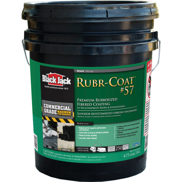 Black Jack Rubr-Coat #57 5 Gal. Premium Rubberized Fibered Coating
