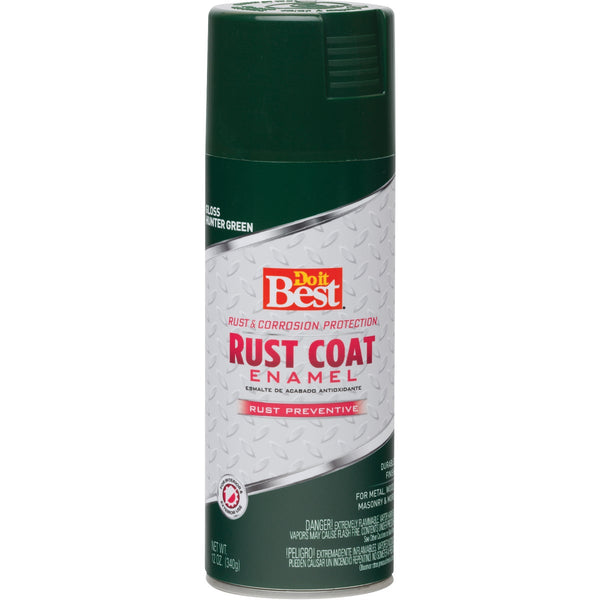 Do it Best Rust Coat Gloss Hunter Green 12 Oz. Anti-Rust Spray Paint