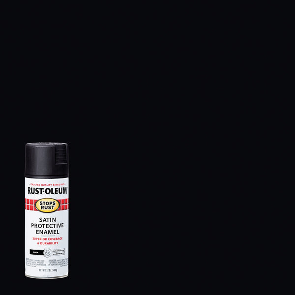 Rust-Oleum Stops Rust Decor 12 Oz. Satin Spray Paint, Black