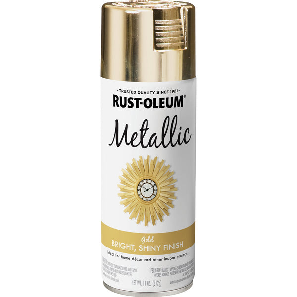 Rust-Oleum Specialty 11 Oz. Metallic Satin Spray Paint, Gold