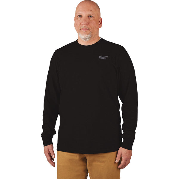 Milwaukee Large Black Long Sleeve Unisex Hybrid Work Shirt