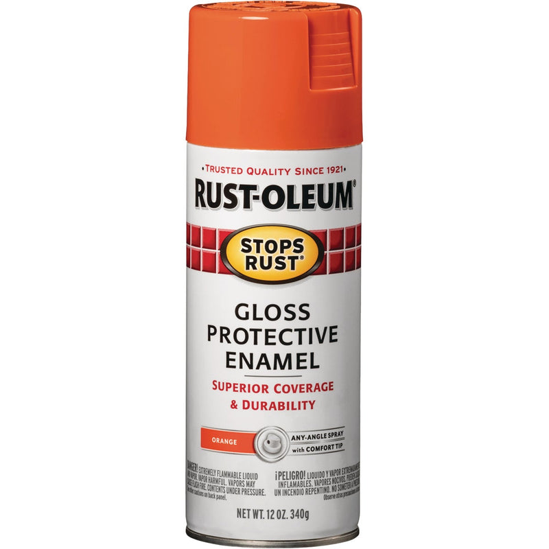 Rust-Oleum Stops Rust Orange Gloss 12 Oz. Anti-Rust Spray Paint