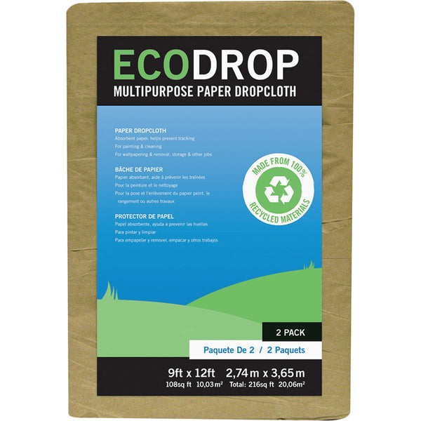 Trimaco EcoDrop 9 Ft. x 12 Ft. Paper Drop Cloth