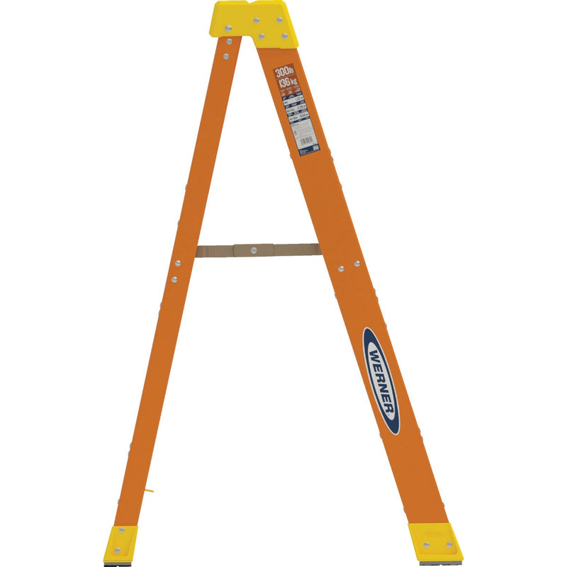 Werner 4 Ft. Fiberglass Step Ladder with 300 Lb. Load Capacity Type IA Ladder Rating