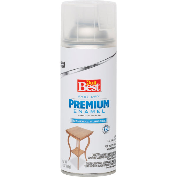 Do it Best Premium Enamel 12 Oz. Gloss Spray Paint, Clear