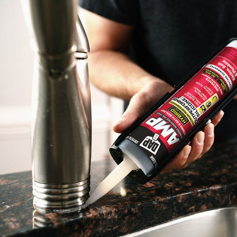 DAP AMP 9 Oz. Advanced Modified Polymer
Kitchen, Bath & Plumbing Sealant, Crystal Clear