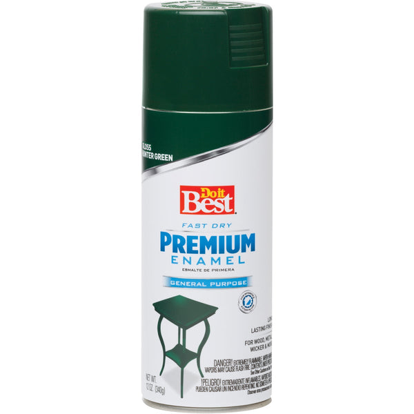 Do it Best Premium Enamel 12 Oz. Gloss Spray Paint, Hunter Green