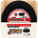 Leaktite Screw-Top Lid for 3.5 & 5 Gal. Pail, Black