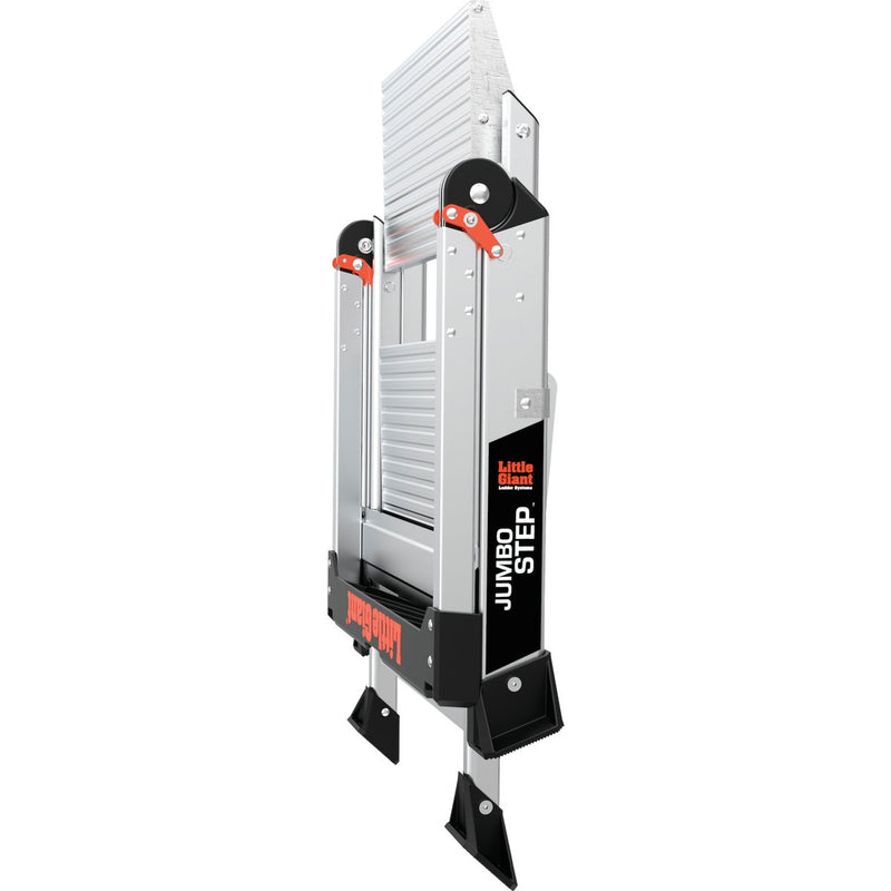 Little Giant Jumbo Step 42 In. Aluminum Step Ladder with 375 Lb. Load Capacity Type 1AA Ladder Rating