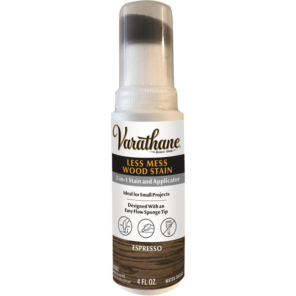 Varathane Less Mess Espresso Water-Based Interior Wood Stain, 4 Oz.