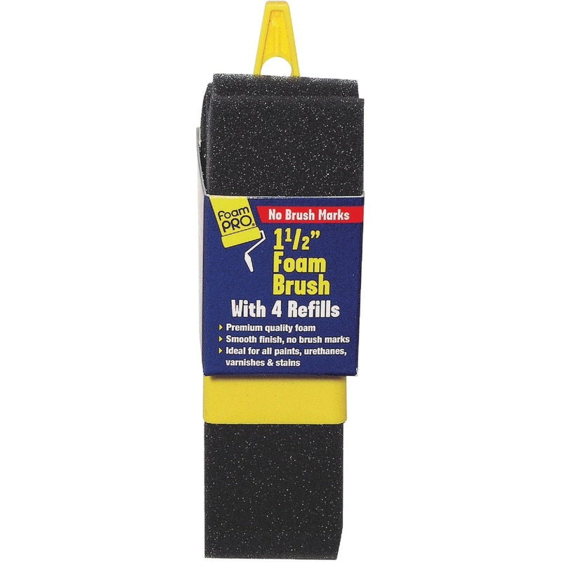 FoamPRO 1.5 In. Foam Brush & 4 Refills