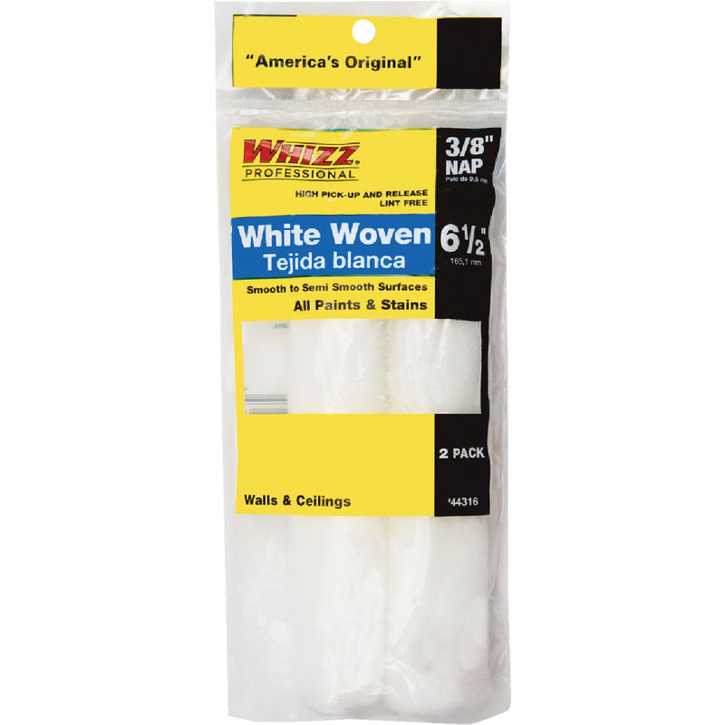 Whizz 6-1/2 In. x 3/8 In. White Woven Fabric Roller Cover (2-Pack)